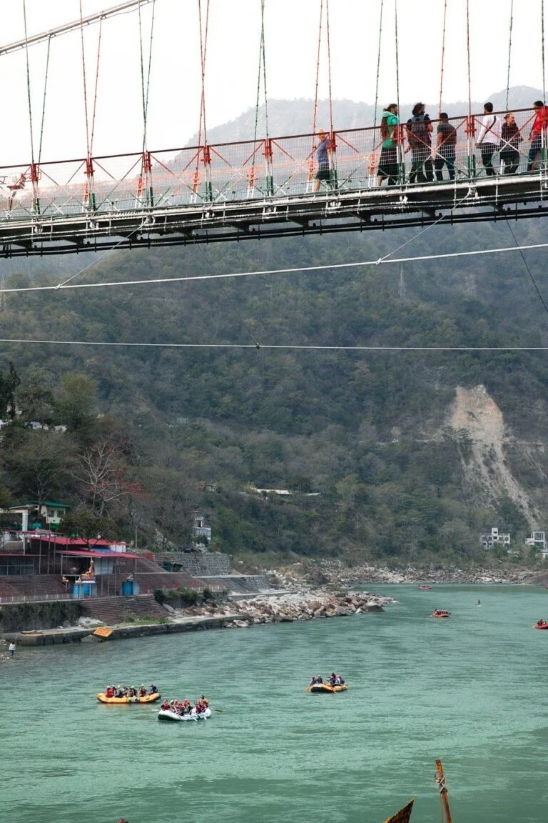 Ganga river and hills in Rishikesh