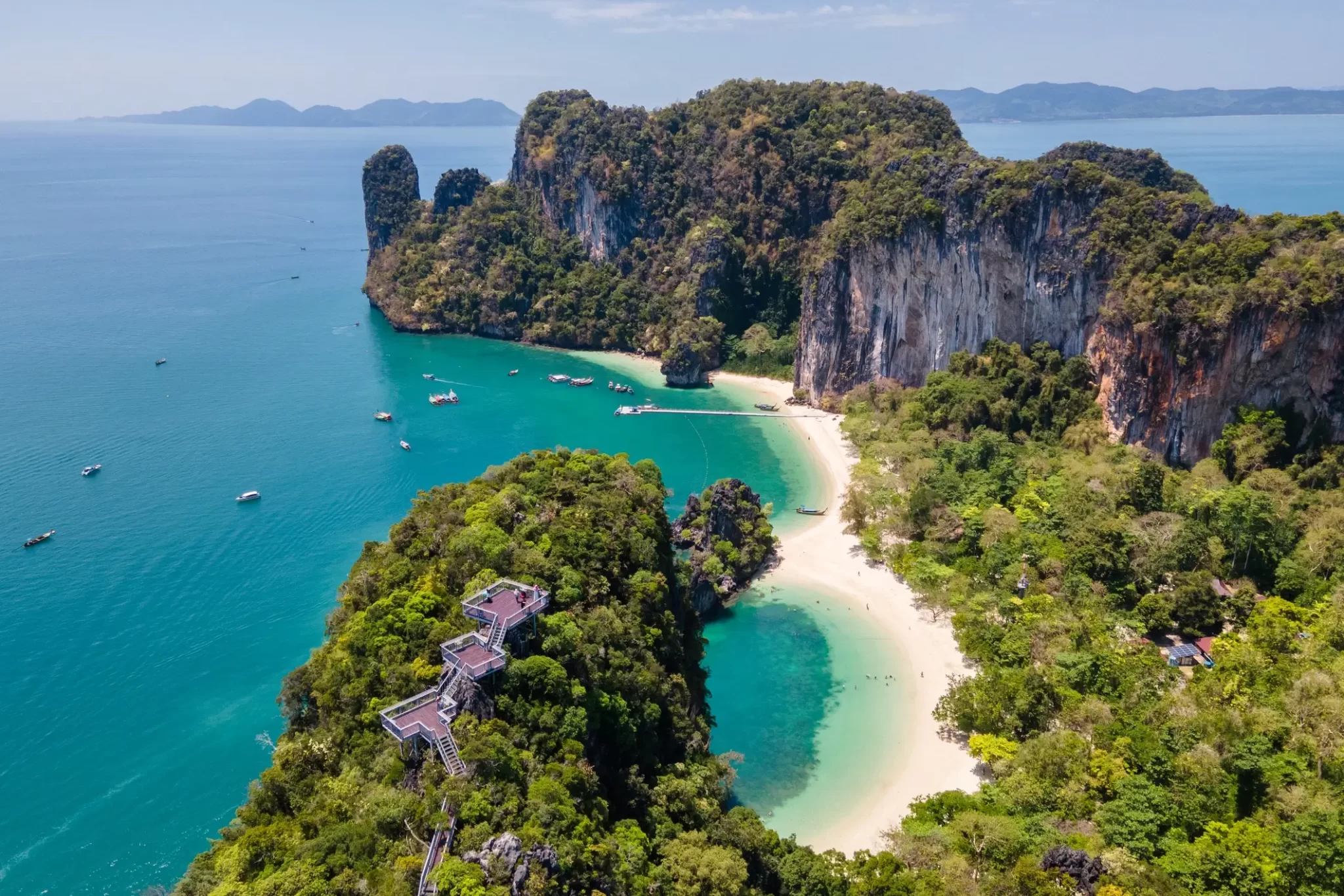 Turquoise water and limestone islands near Krabi, Thailand