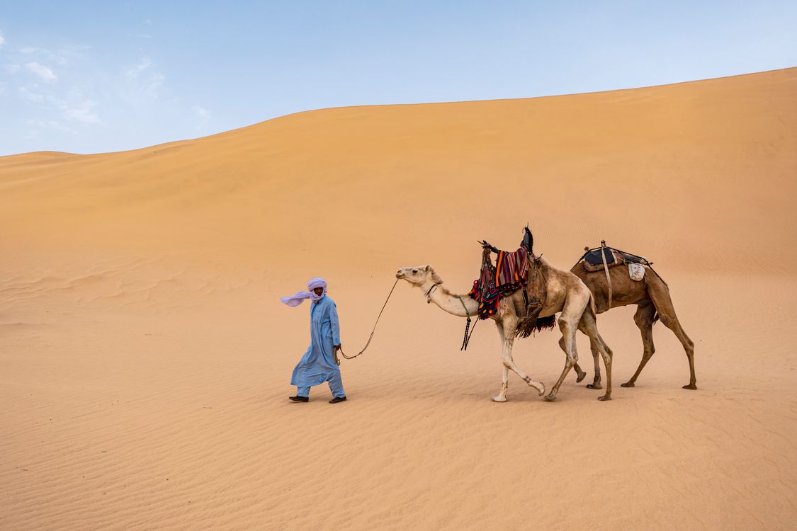 Family travellers in the Rajasthan desert
